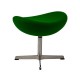 Réplique ottomane de la chaise Egg en cachemire du designer Arne Jacobsen