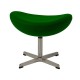Réplique ottomane de la chaise Egg en cachemire du designer Arne Jacobsen